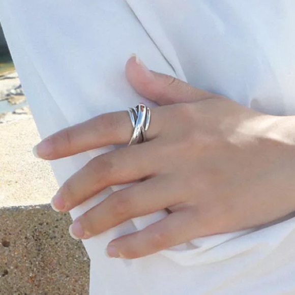 New Stamped 925 Adjustable Silver Ring - Picture 5 of 5